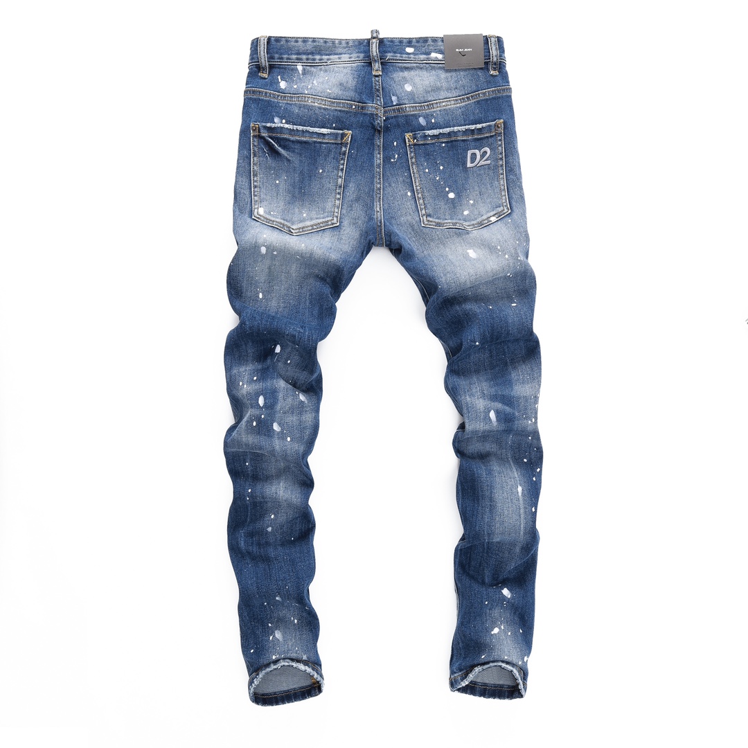 ディースクエアード DSQUARED限定新品 スーパーコピー ズボン コットン ブルー メンズ 蒸れない 高級_7