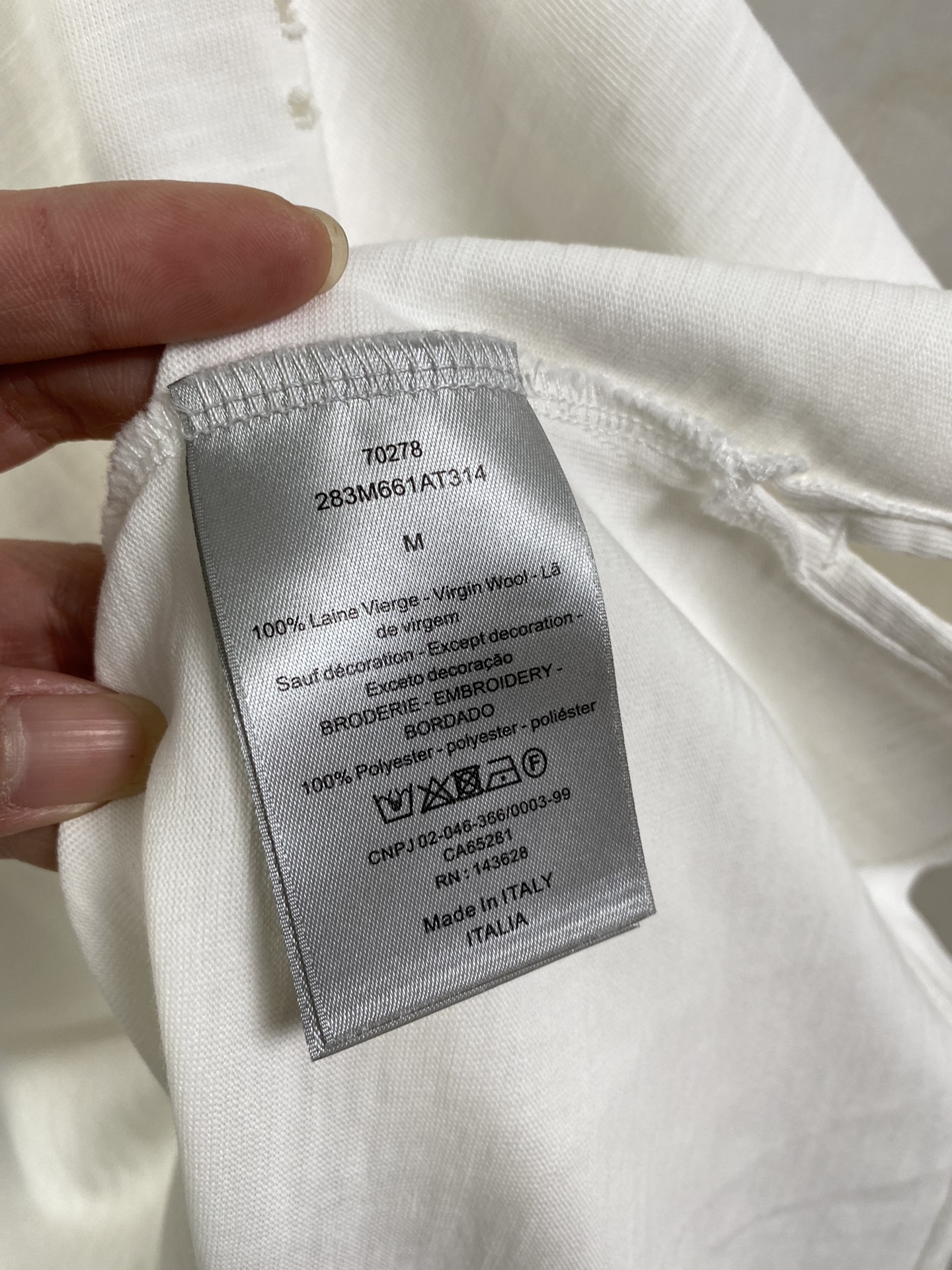 ディオール 偽物 スーパーコピー 半袖 Tシャツ コットン ホワイト 柔らかい 高級 花柄_4