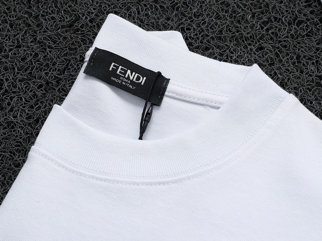 フェンディ FENDI限定 スーパーコピー 半袖 Tシャツ コットン ホワイト 柔らかい 高級 花柄_6