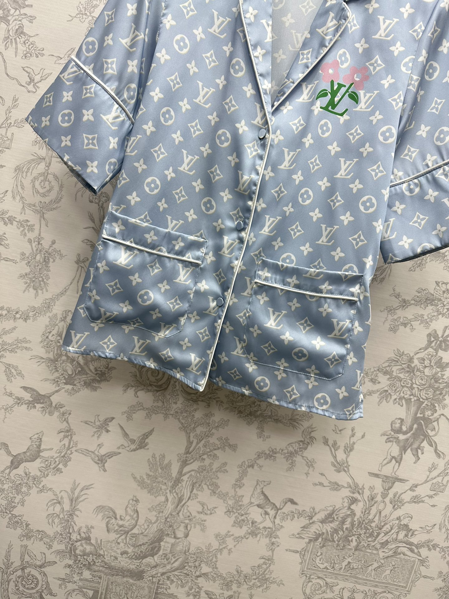 品質保証 新作登場ルイヴィトン寝る服セットコピー春夏の花柄パジャマセット　フランス風_4