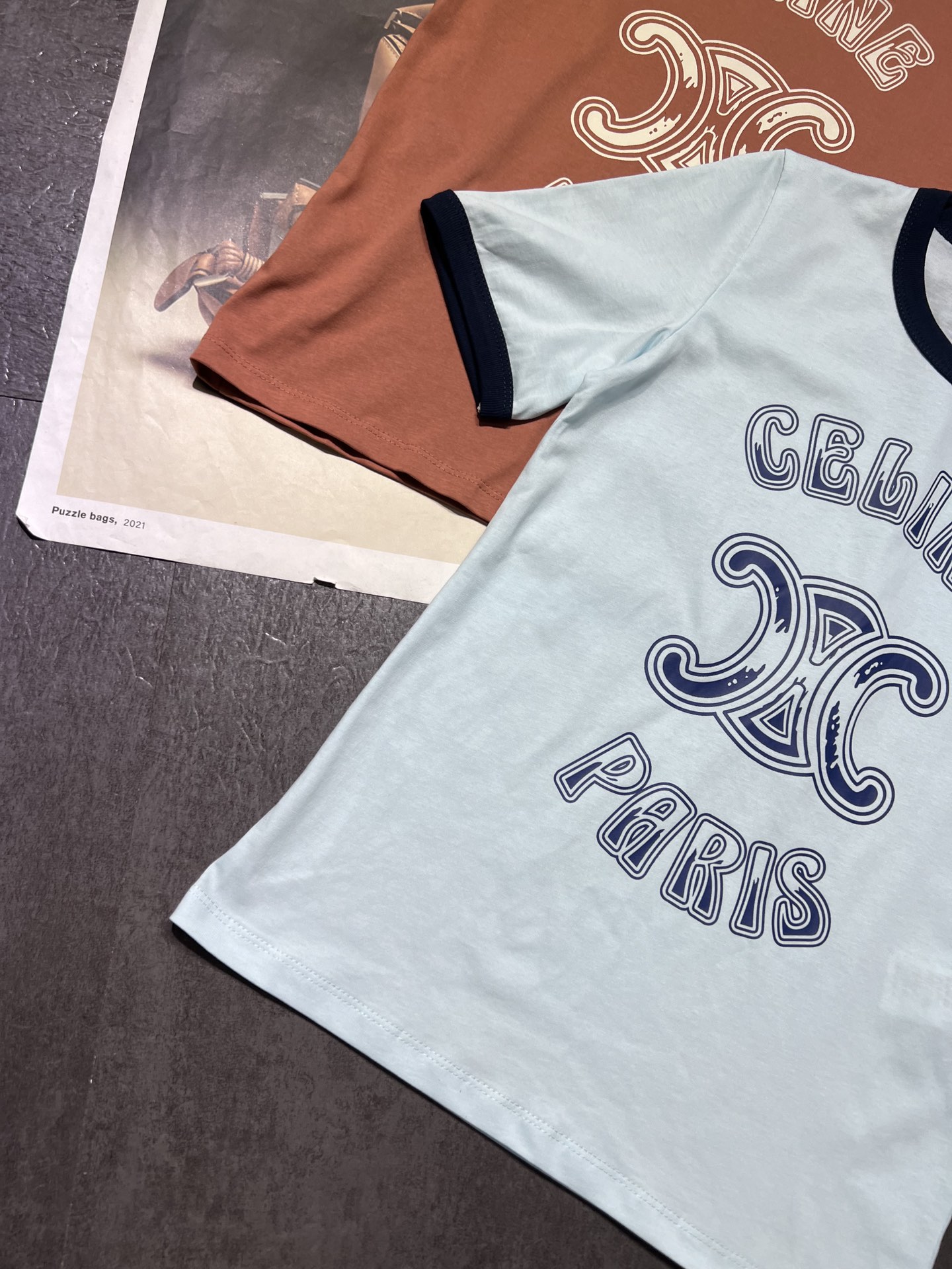 2023定番 人気セリーヌ tシャツ偽物ブランドのロゴ 2色展開_6